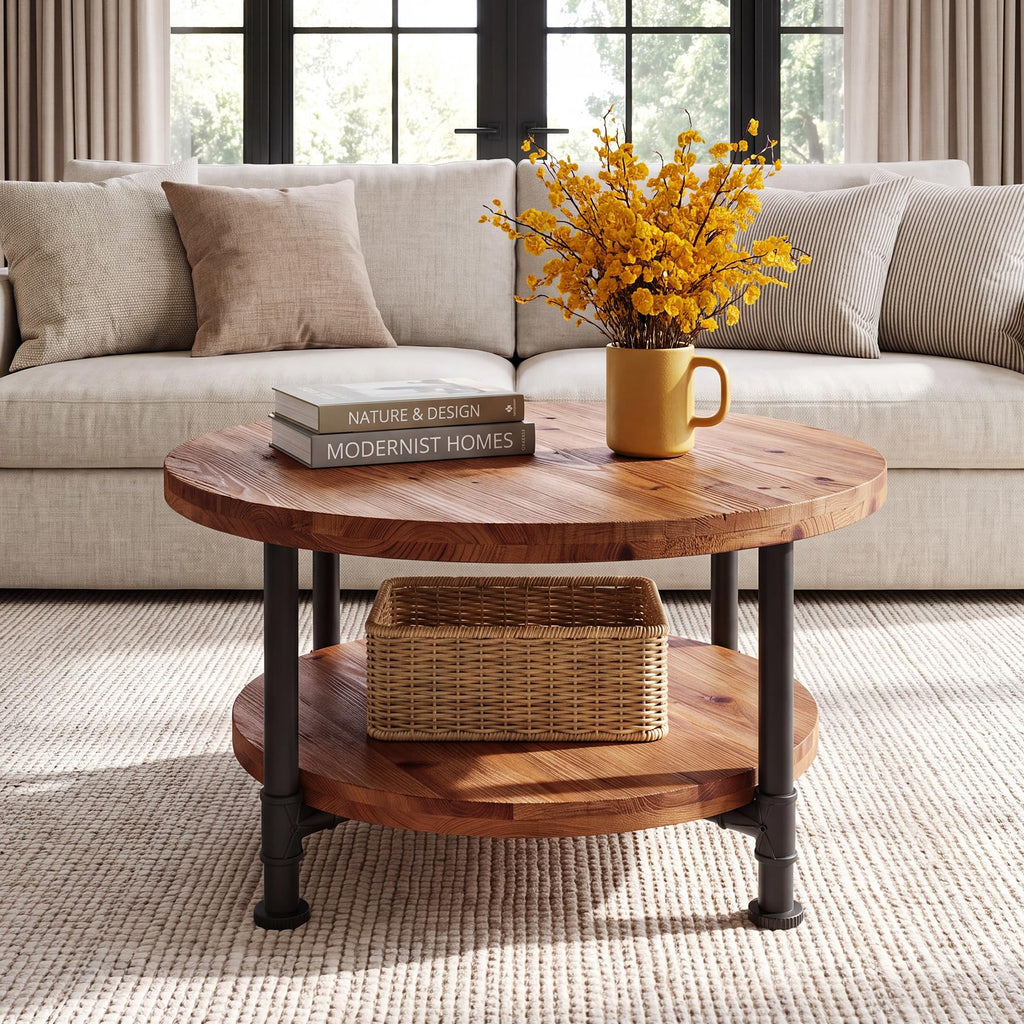 Solid Wood Round Coffee Table F52964