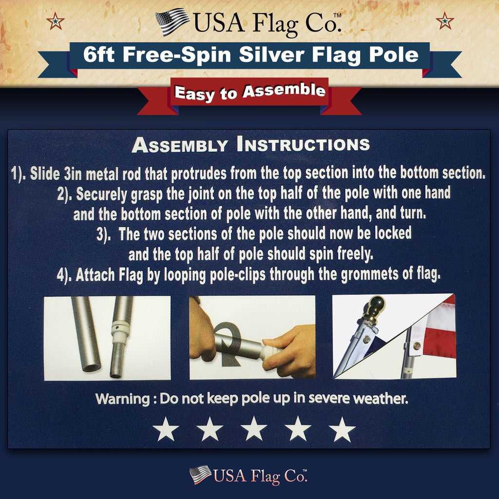 6ft Outdoor Flagpole C331347