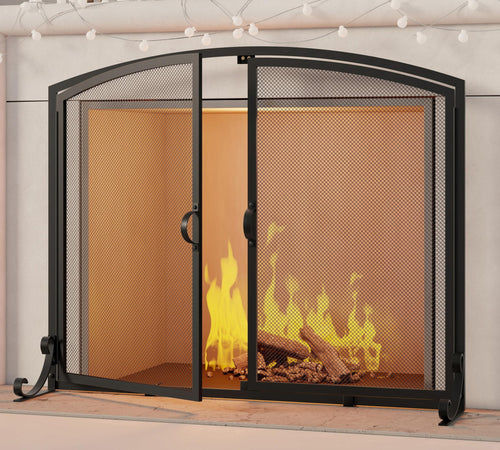 2-Panel Metal Fireplace Screen R3262